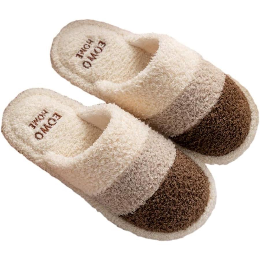 

Room Shoes, Fluffy Slippers, Washable, Fluffy Slip-ons, Non-Slip, Indoor Shoes (Brown L , 26.0 cm)