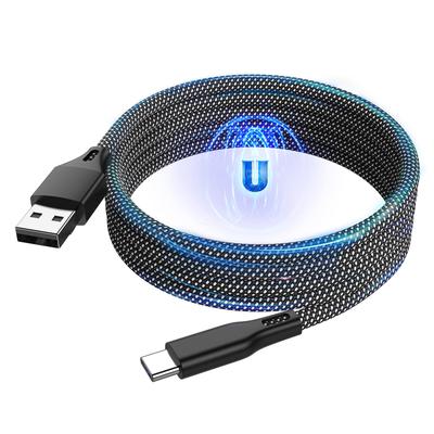 Mefold USB Cable with Tangle Fast PD Technology Shape Compatible with iPhone Pad and Other USB A To C Devices (1M - Black) Type-C Prevention, 60W/3A