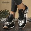 Leopard Lace-up Sports Women Vulcanized Shoes Women's Sneakers Tennis Platform Shoes for Women Comfort Casual Flat Tenis Woman