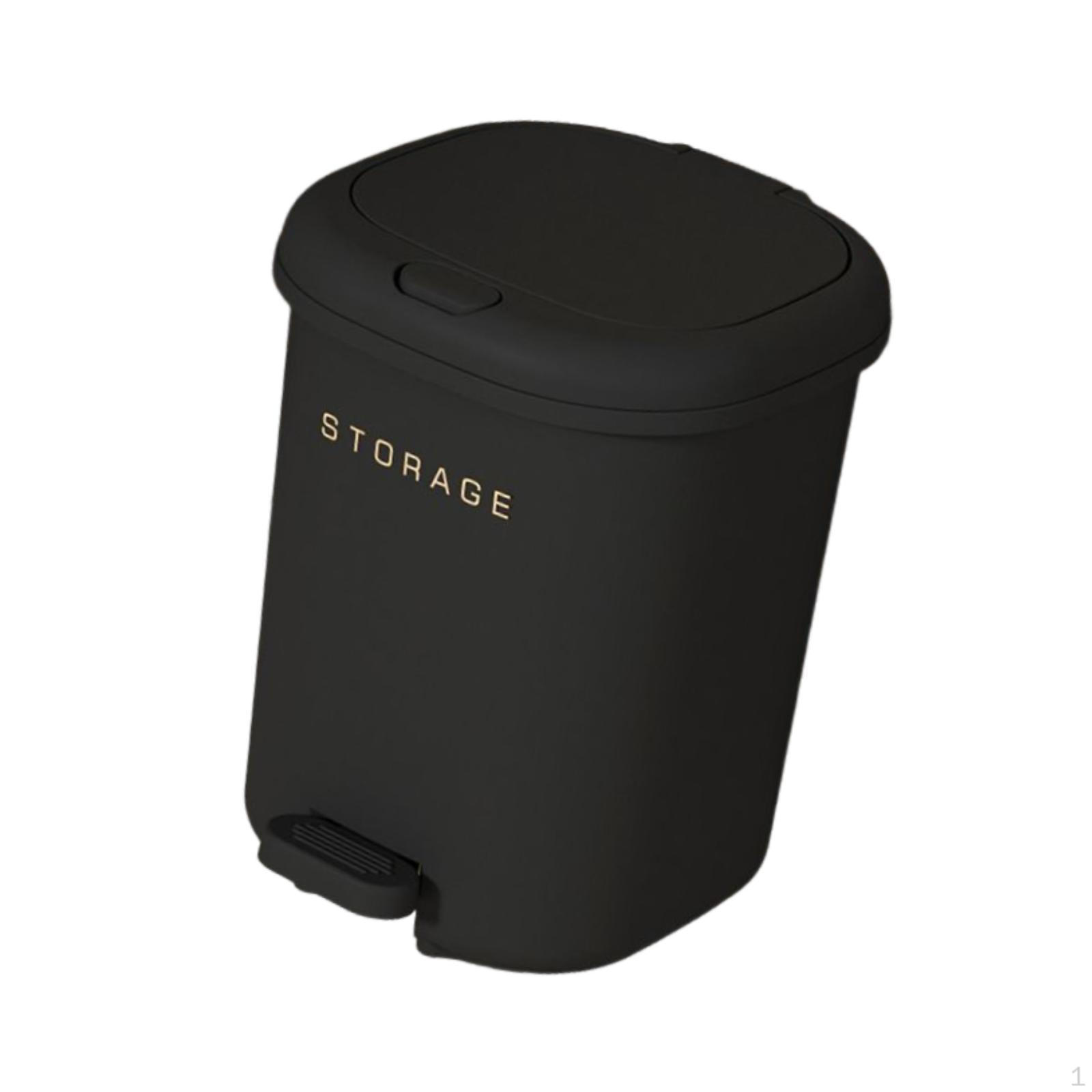 

Press Type Trash Can with Step Pedal Garbage Bin Versatile Trashcan Wastebasket Lid for Home 23.5cmx22.8cmx28.5cm