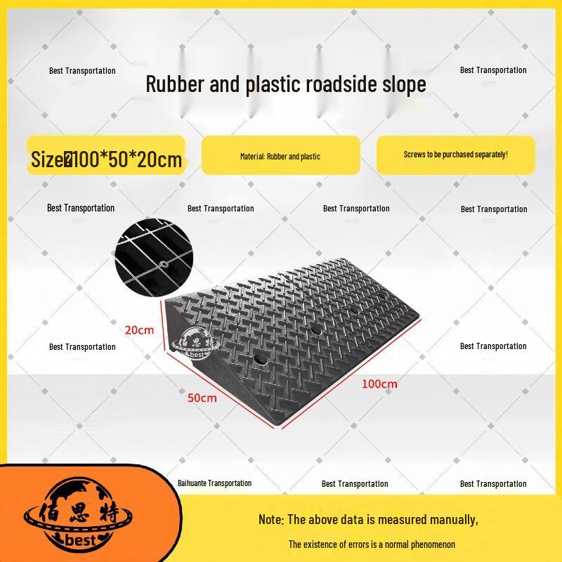Household Rubber Threshold Ramp for Curbs and Slopes: Car and Road Edge Climbing Pad