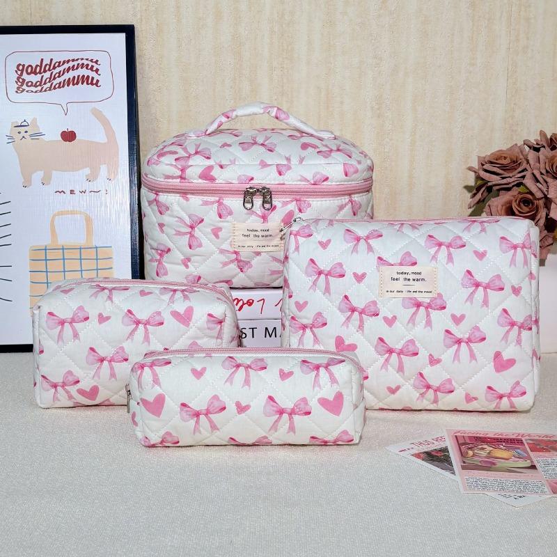 Vintage Large Capacity Cosmetic Bag Portable Travel Storage Bag Handheld Makeup Pouch for Toiletries Cosmetics Organizer Outdoor Daily Use