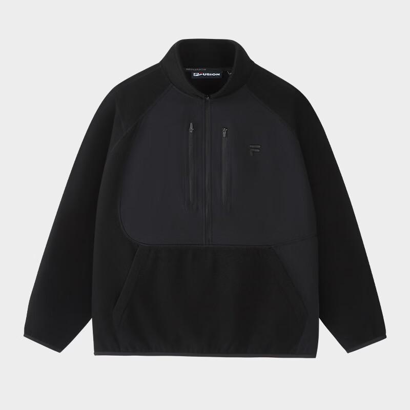 FILA FUSION Men s Casual Patchwork Knit Sweatshirt L