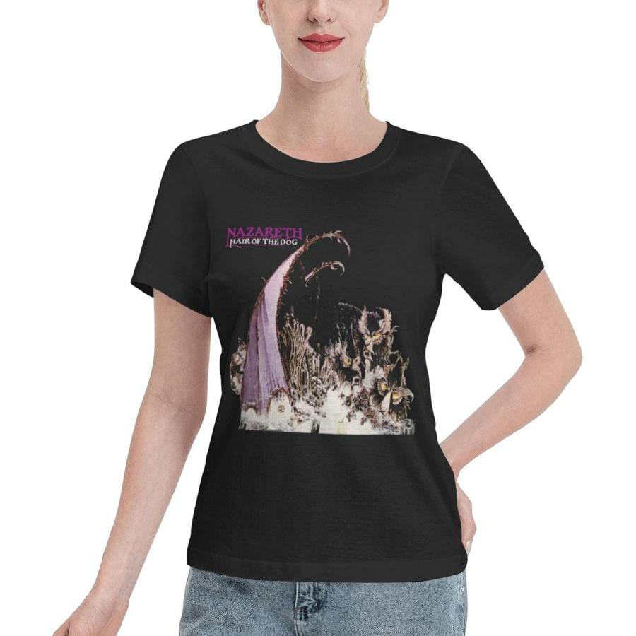 Nazareth Hair of The Dog Women T-Shirts Short Sleeve Casual Shirts Quick Dry Workout S
