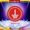 Equipment Grounding Label - Round PVC Warning Sign