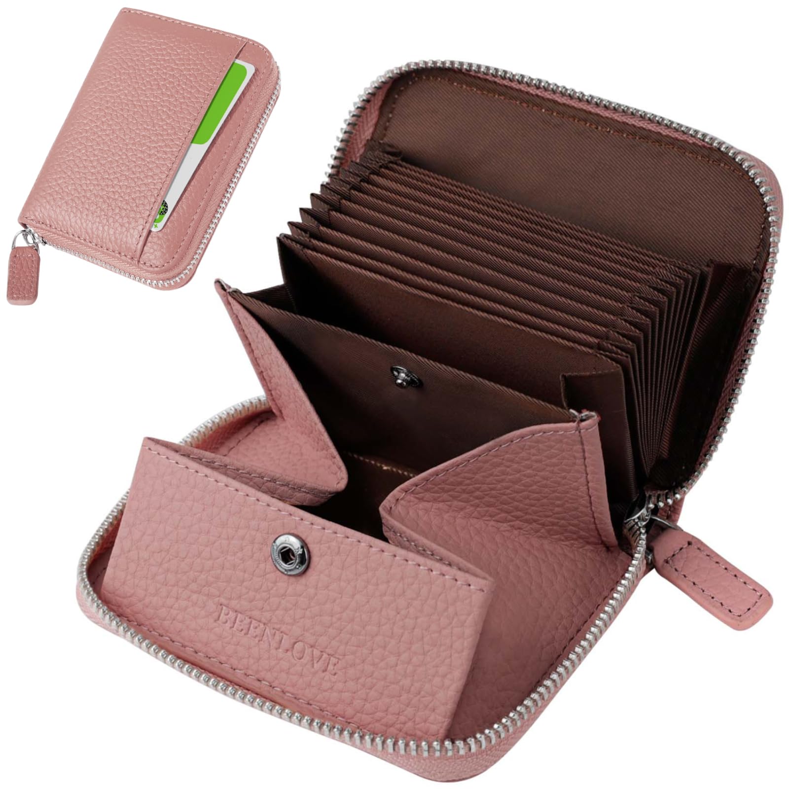 

[DSDCDJ] Mini Wallet for Men and Women, Compact Bifold Wallet, Genuine Leather, RFID Skimming Protection, Small Wallet [Easy to Store Bills],