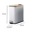 1x Wastebasket Foot Pedal Gap Trash Can Nordic Style for Home Bathroom Toilet Living Room Kitchen Hotel Trash Can Black White 5L