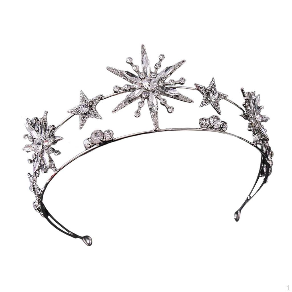 Bridal Tiara Sparkling Elegant Dress up Decoration Fancy Princess Hairband for Parties Festival