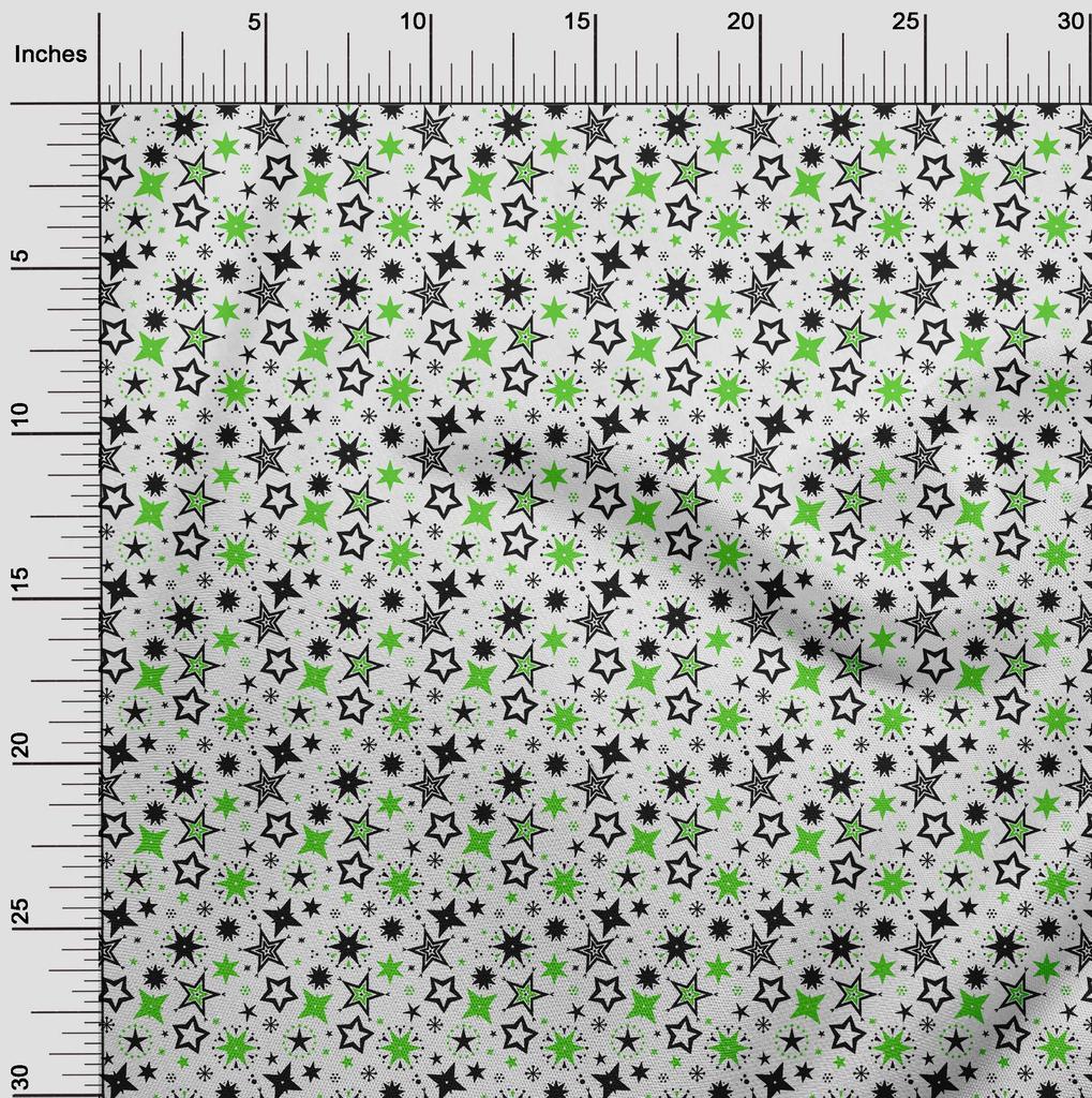 oneOone Cotton Flex Green Fabric Merry Christmas Quilting Supplies Print Sewing Fabric By The Yard 40 Inch