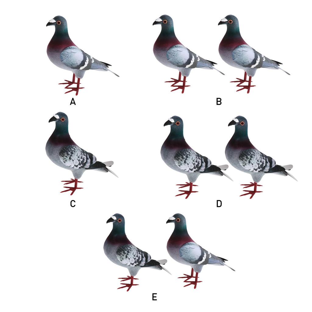 Simulation Foam Pigeon Model Realistic Bird Figurines Artificial Foam Bird Mini