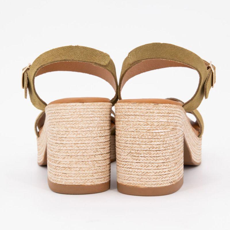 Sandales à talons cuir avec boucle dorée Femme CARLA TORTOSA