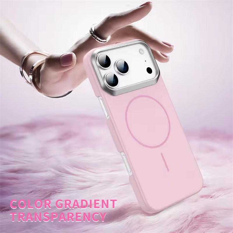 Luxury Razor Lens Matte Magnetic Case For iPhone 17 Air 16 15 14 Plus 13 12 11 Pro Max 16e Shockproof Armor Phone Cover