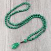 Natural Malachite Stone Beaded Necklaces and Bracelets Women Green Beads Pendants Charms 108 Mala Prayer Necklaces Men Yoga Jewelry