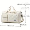 Women's Weekender Bag with Shoe Compartment & Expandable Toiletry Bag - Durable Oxford Fabric Travel Duffel, Spacious Overnight Tote for Gym, Hospital