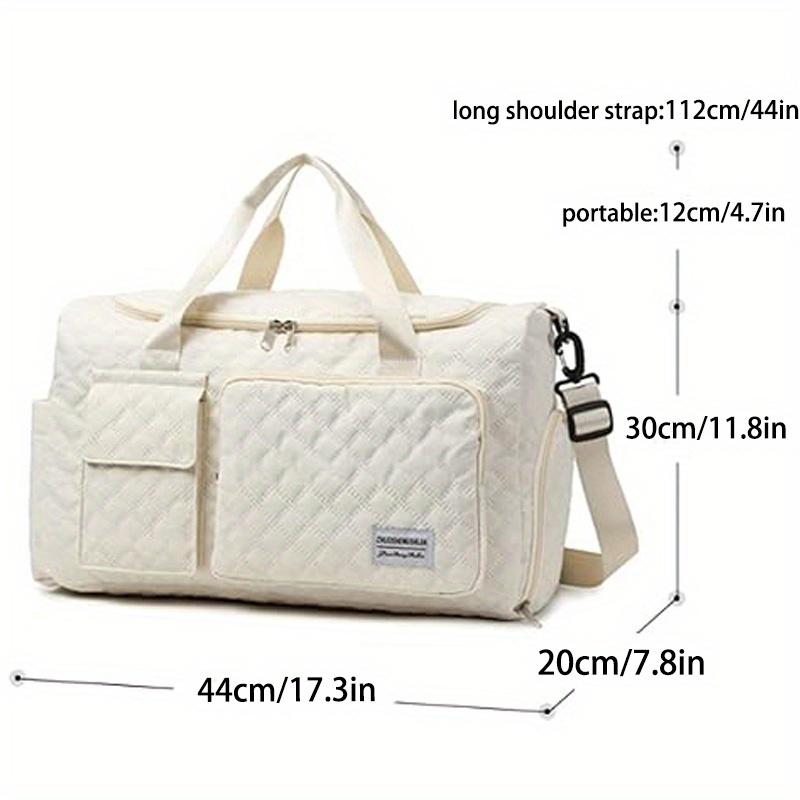 Women's Weekender Bag with Shoe Compartment & Expandable Toiletry Bag - Durable Oxford Fabric Travel Duffel, Spacious Overnight Tote for Gym, Hospital