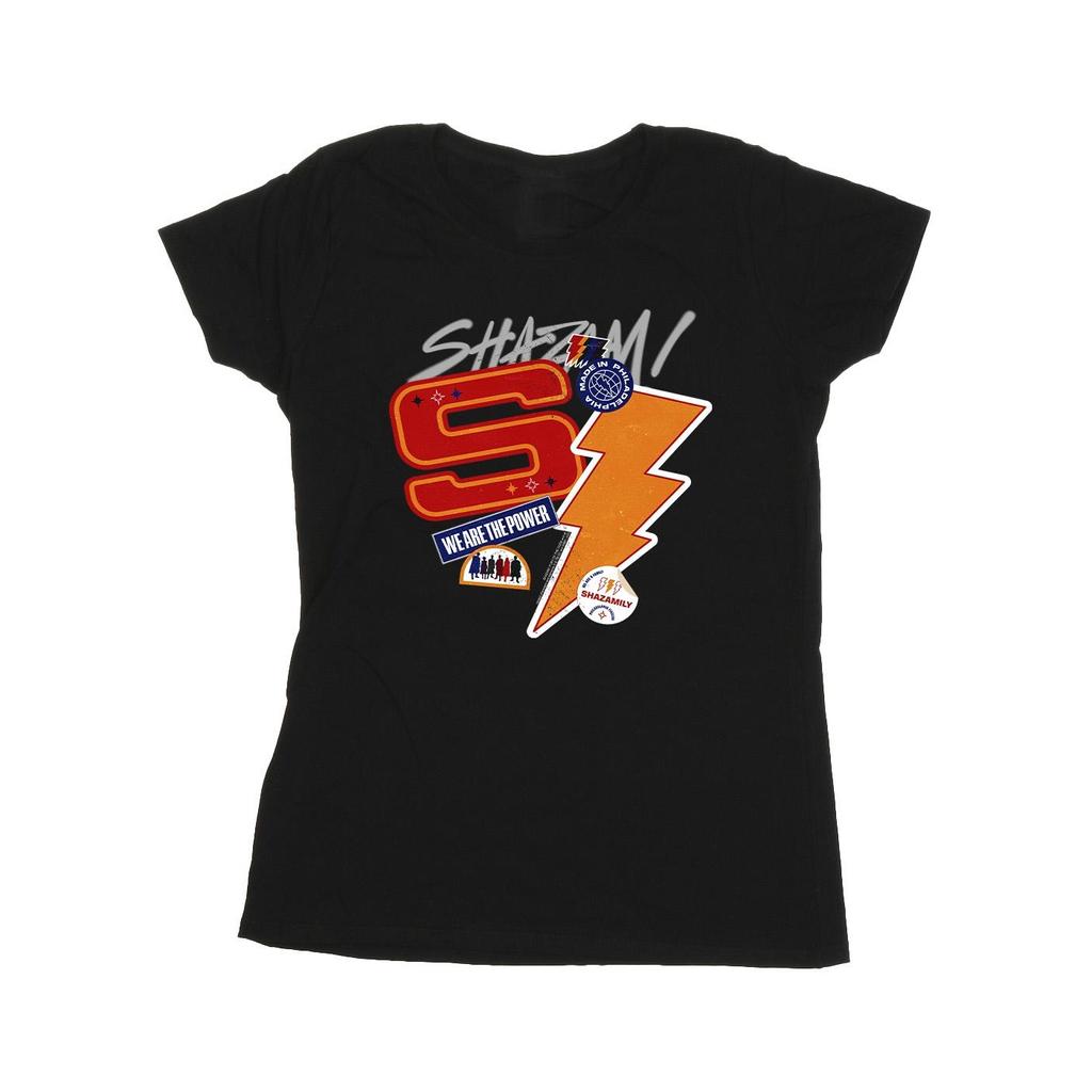 DC Comics Womens/Ladies Shazam Fury Of The Gods Sticker Spam Cotton T-Shirt