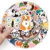 50 Cute Hand-Drawn Animal Cartoon Stickers for Skateboards, Luggage, and Water Bottles