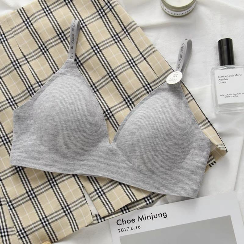 Naked Comfortable Thin Red Bra Seamless Breathable Large Thickened Jelly Strip Expansion Underwear