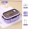Double Layer Lunch Box Portable Compartment Salah Fruit Food Box Microwave Lunch Fork and Spoon Picnic Fresh Box