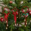 Iron Retro Christmas Bells Red Xmas Tree Hanging Bells Exquisite Christmas Chime Bells  Car Holiday
