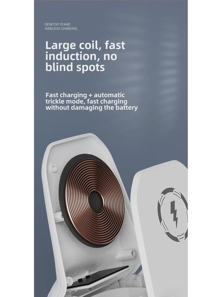 Lazy Mobile Phone Holder: Creative Wireless Charger, Multifunctional Desktop Stand with Magnetic Fast Charging and Small Chair Design