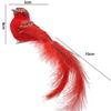 2Pcs Clip-On Artificial Red Birds with Glitter Feather Simulation Feather Birds  Home