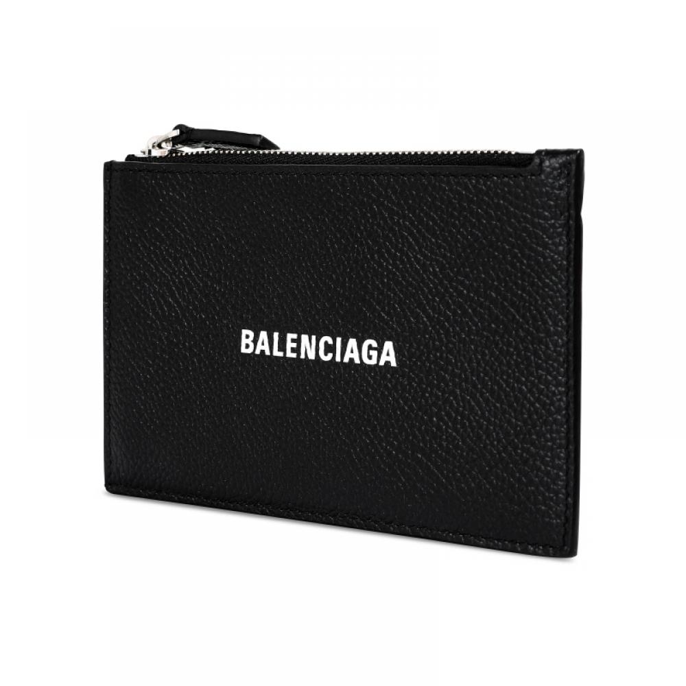 Balenciaga 640535 1izi3 1090 Cash Logo Zip Card Holder