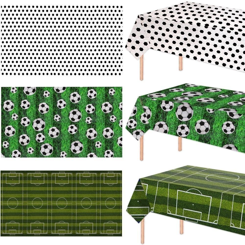 Einweg-Fußball-Thema Tischdecke Plastik-Fußball-Banner Fußball-Tischabdeckung Tischdekoration