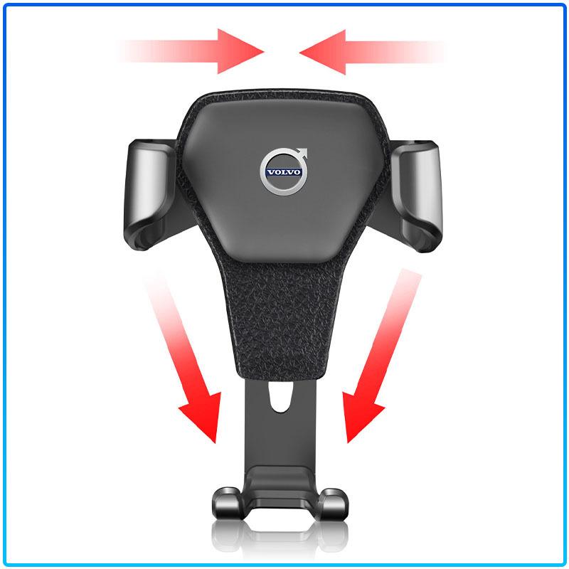Car Badge Emblem Phone Holder Bracket Air Clip Mount Stand Accessories For Volvo 240 C70 S40 S50 S60 S70 S80 S90 V40 V50 V60 V90 XC40 XC60 XC90 Truck