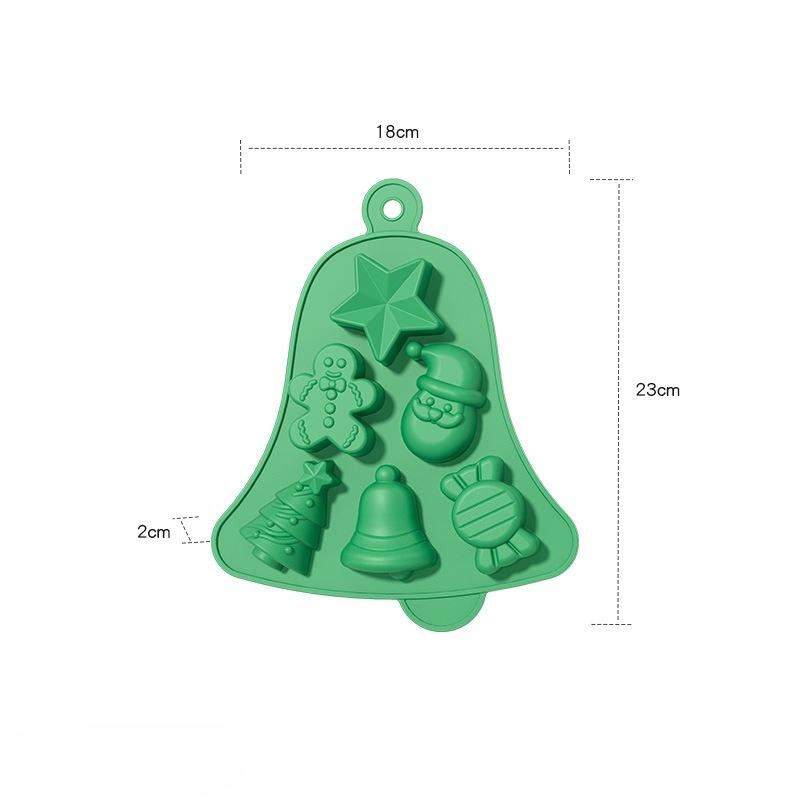 Silicone Chocolate Molds Christmas Santa Claus Snowman Gingerbread Man Baking Molds for Jelly Candy Gummy Soap DIY Baking Tool