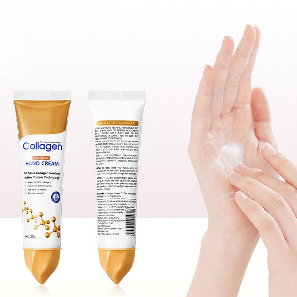 Collagen -Aging Hand Cream ,10 Times Collagen Content ,Replenishes Skin Collagen Moisturizes Hands ,Collagen Hand Cream 30g