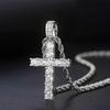 Huitan 60Cm Twisted Chain Long Necklace for Women/Men Fashion Luxury Cubic Zirconia Cross Pendant Necklace Gift Love Accessories