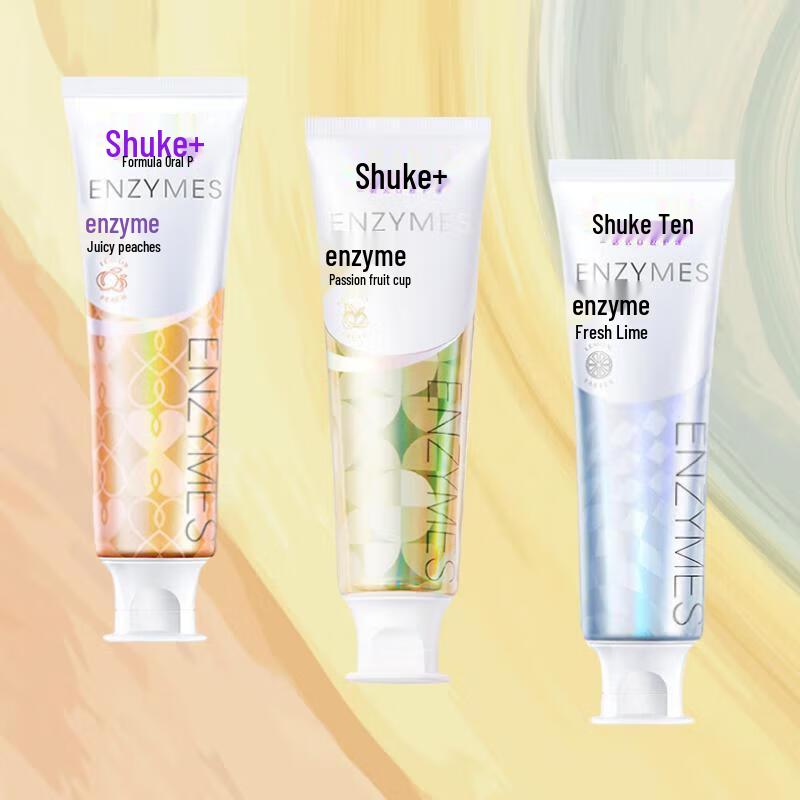 Saky Enzyme Whitening Toothpaste 3-Pack (Peach, Passion Fruit, Lime)