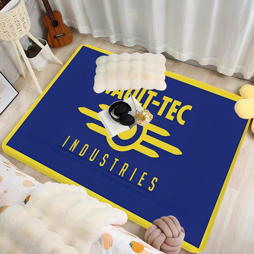Games V-Vault T-Tec Logo Entrance Door Mat Washable Non-Slip Living Room Sofa Chairs Area Mat Kitchen Welcome Doormat