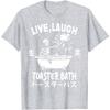 Live Laugh Toaster Bath Japanese Funny Skeleton Meme Unisex T-Shirt Men Women Universal Casual Summer Round Neck Short Sleeve