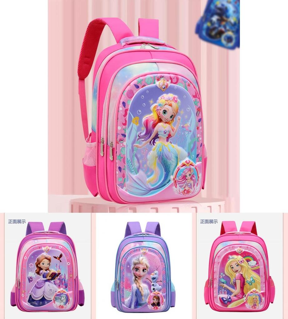 Stilvoller Nylon-Hartschalen-Rucksack für Jungen und Mädchen mit verspielten Cartoon-Mustern