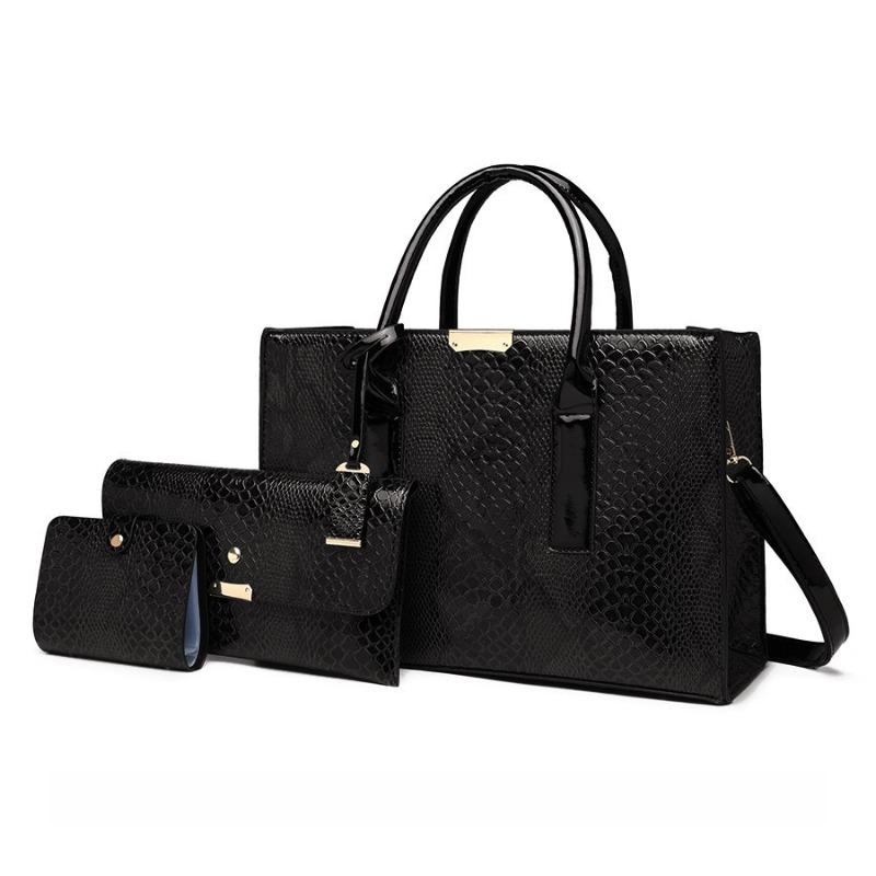 Trendy Women's Bags, Crocodile Pattern Portable Shoulder Bags, Embossed Large-capacity Messenger Bags, All-match.