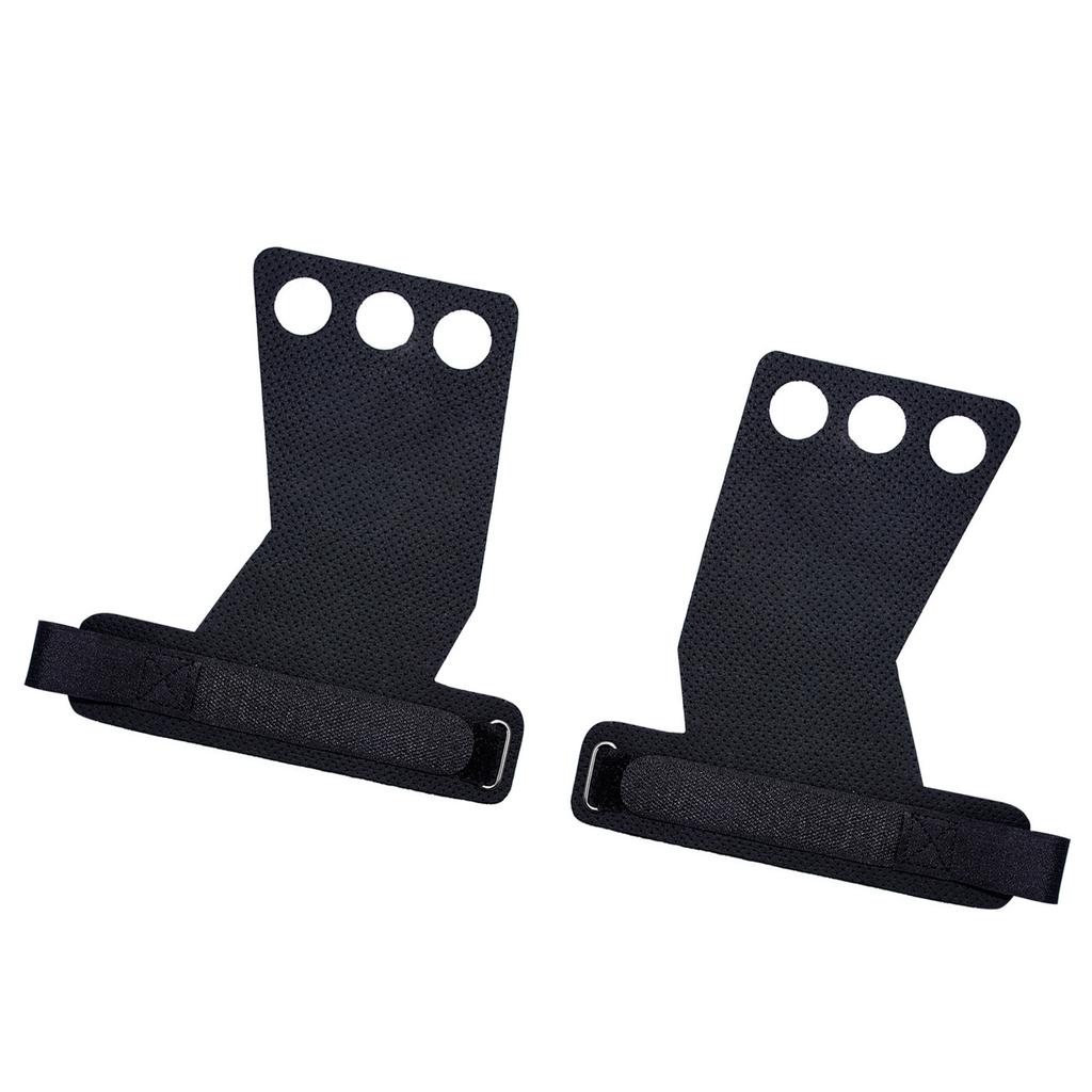 1 Pair Palm Protector Pad Non Slip Hand Palm Grip Guard Rest for Fitness Weight Lifting Mesh Hole M