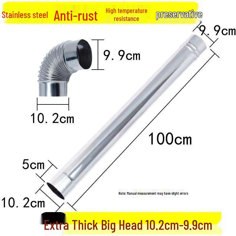 Stainless Steel Chimney Elbow for Wood Stove & Fireplace