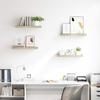 Schwebende Wandregale Set aus 4 Stück Eichenfarben 60 x 23,5 x 3,8 cm MDF