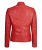 Stilvolle Biker Motorrad Damenjacke Rot Echtes Lammleder Handgefertigt