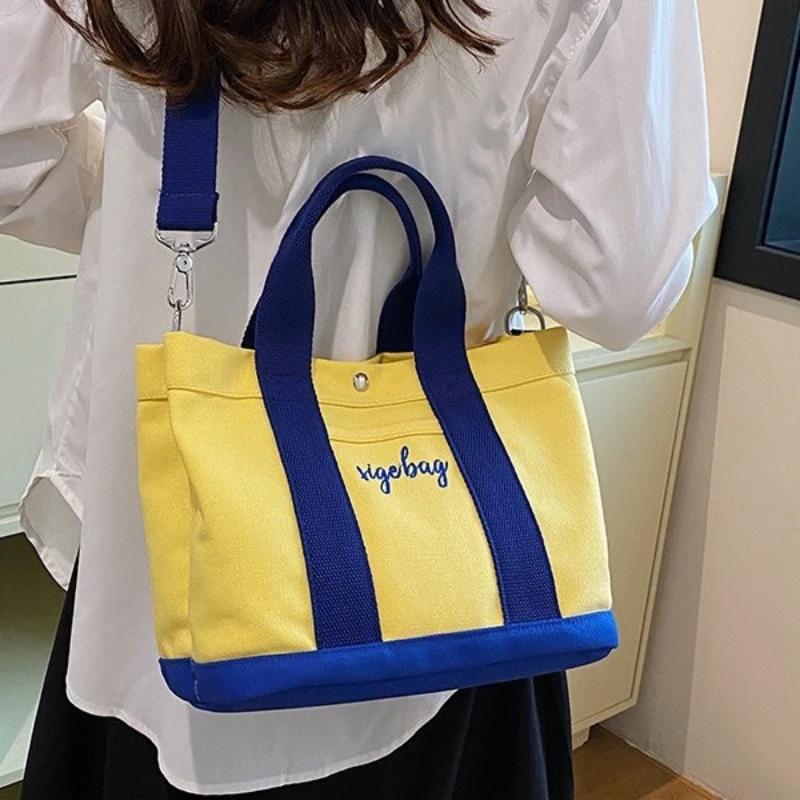 Damaxelväska Tjock Casual Canvasväska Dam Crossbodyväska Designerväska Shoppingväska Plånböcker och Handväskor