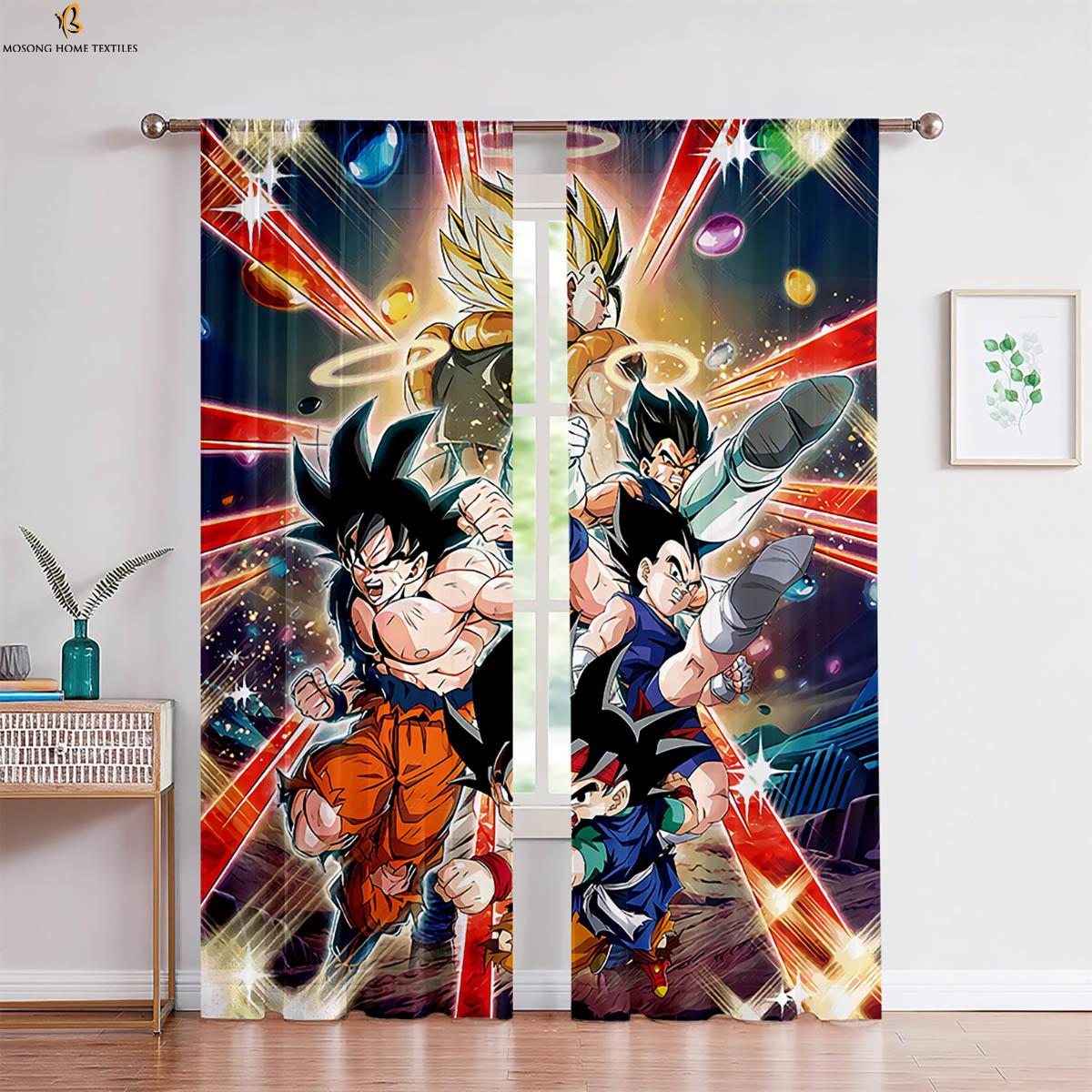 

Premium Anime Cartoon Printed Curtains Japanese Appearance Style Boys And Girls Dormitory Bedroom Study Room Area Decorative Curtains Easy For Wash W50xH130(CM)x2PCS&Rod pocket