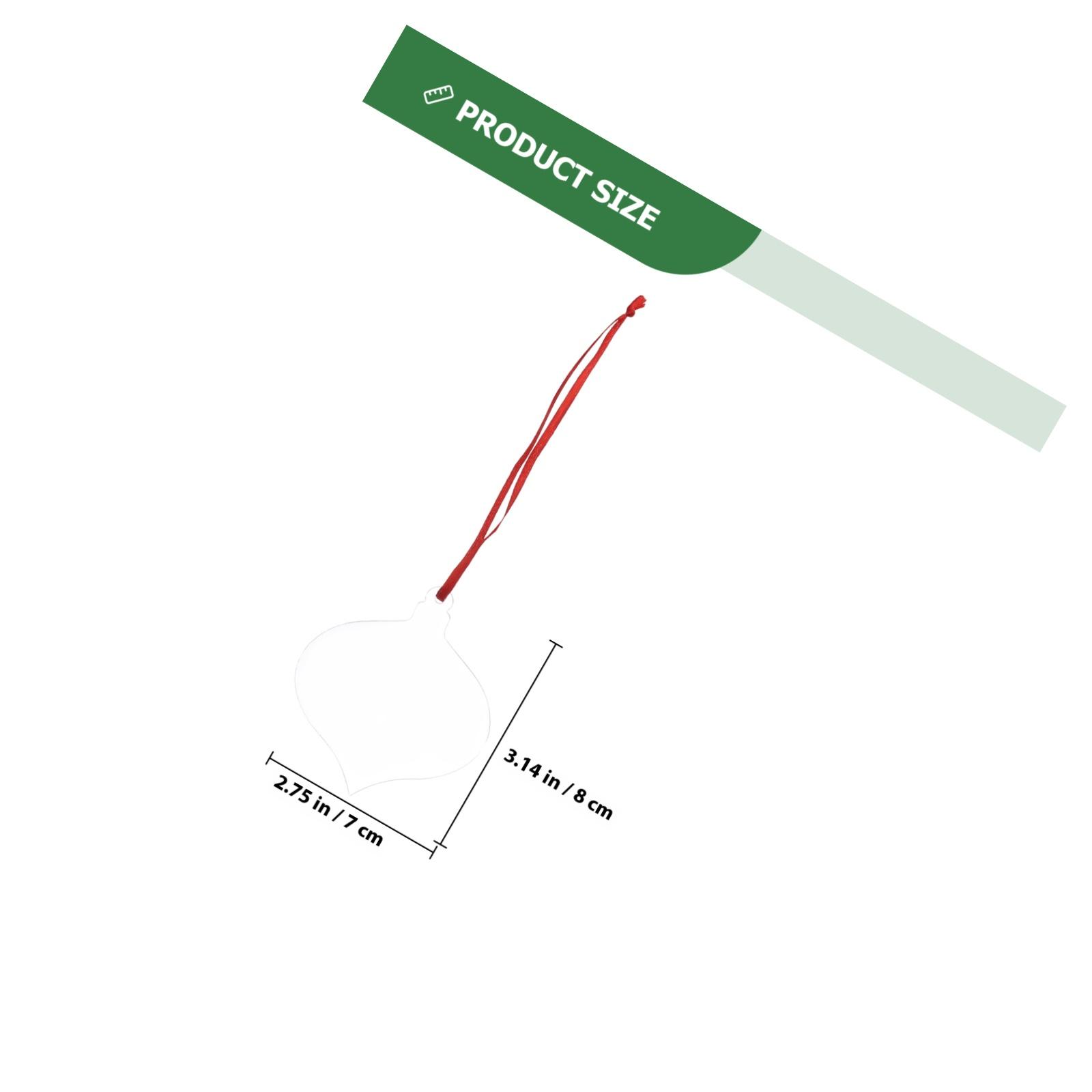 

10Pcs Sublimation Blank Pendants Clear Acrylic DIY Ornament for Christmas Tree Xmas Hanging Decor Craft Party Decoration