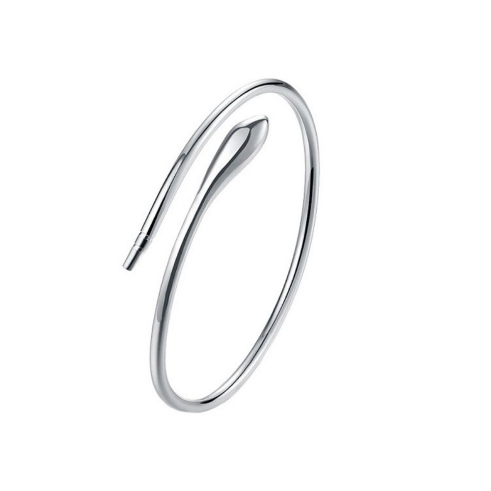 Open Adjustable Snake Bracelet Silver Color Charm Bracelet Fashion Open Bangle  Fashion Accessories