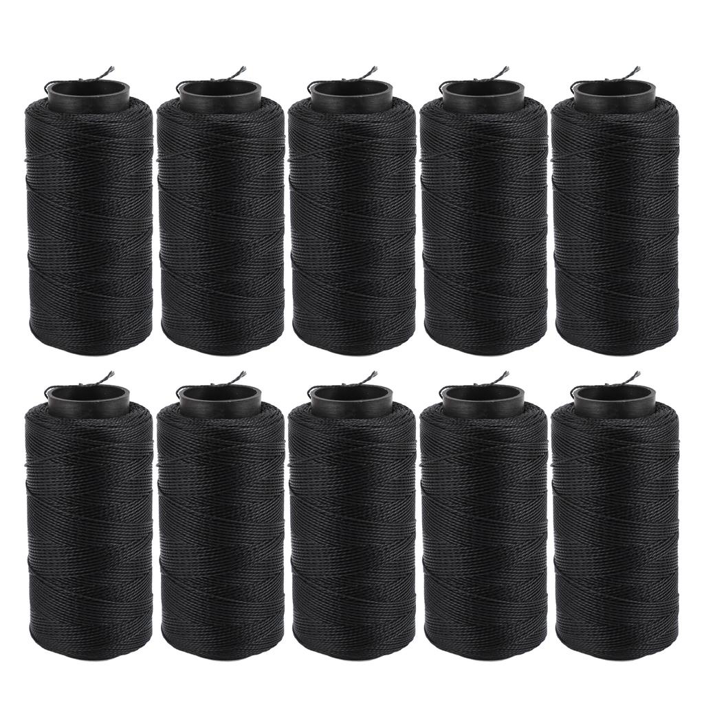10 STÜCKE Nähgummi Elastischer Faden Wasserdicht Verschleißfest Weiches Nylon Schwarz Elastischer Faden für DIY Stickerei Quilten und