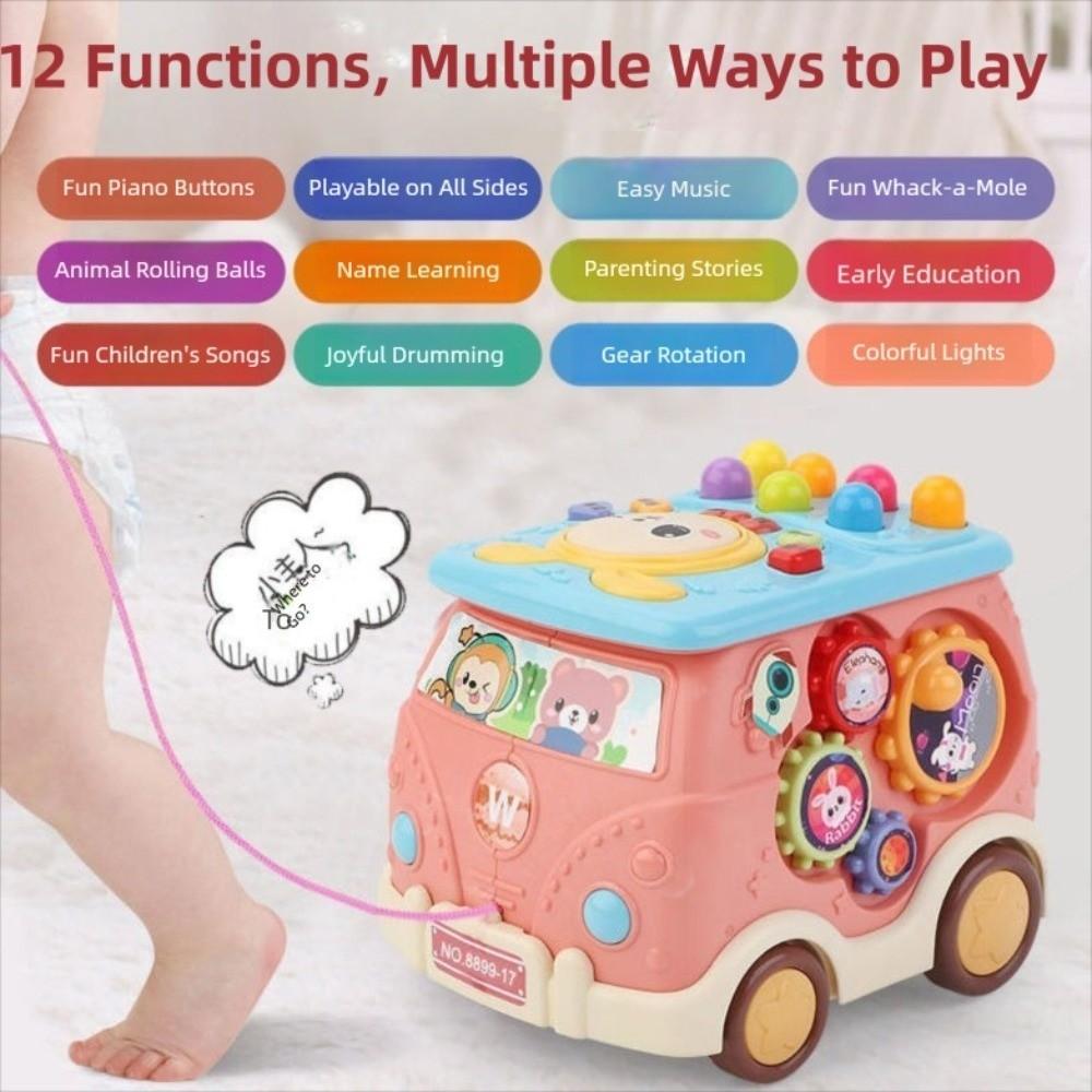 Multifunction Touch Busy Musical Bus Puzzle Children's Music Toys Baby Sensory Toys  Outdoor Indoor