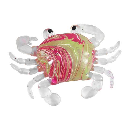 

Crab Squeeze Toy Slow-Rising TPR Fidget for Stress Relief Cute Transparent Claws Portable Decompression Gadget for Kids
