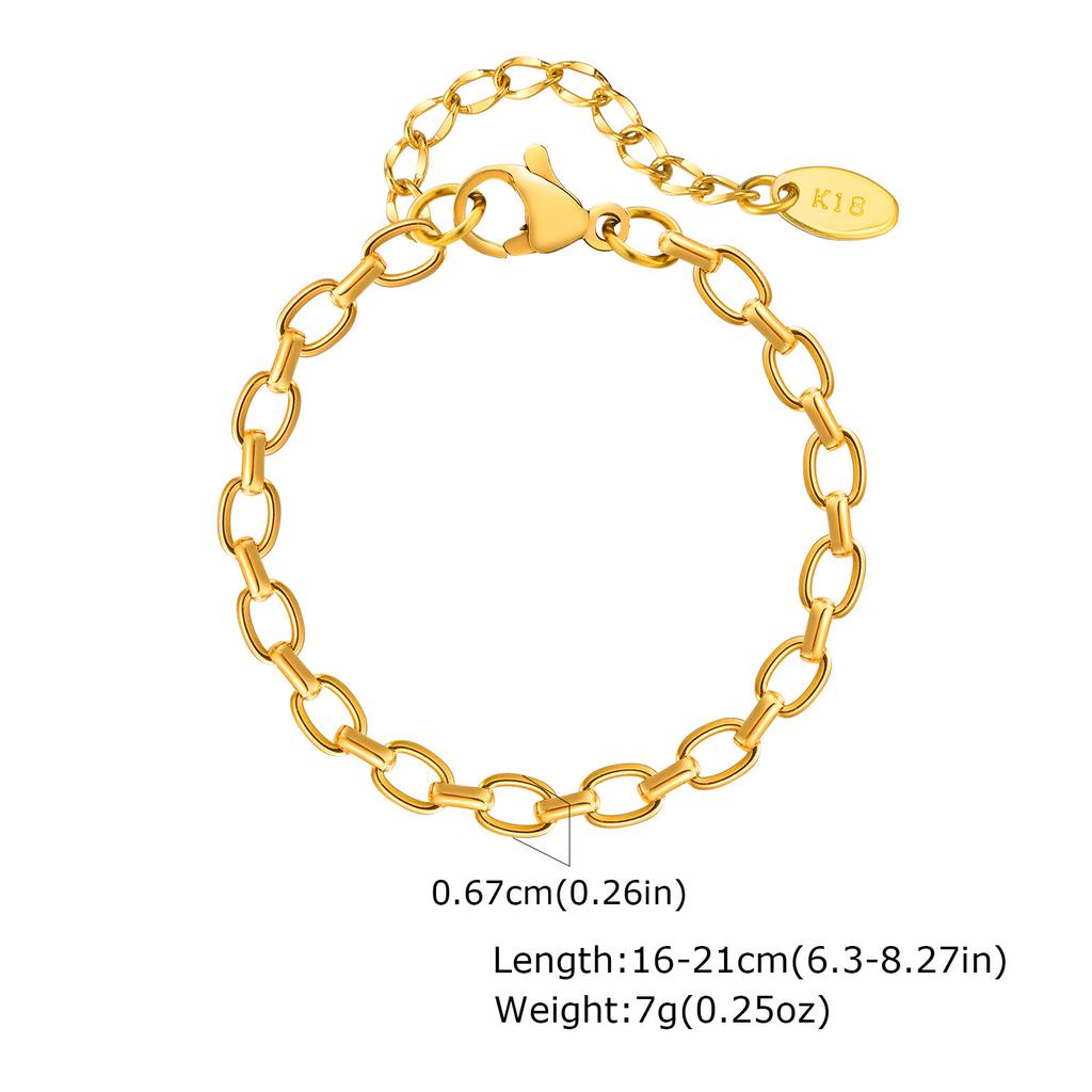 Stainless Steel Plated 18K Gold Interlocking Necklace, Bracelet Nc-2047