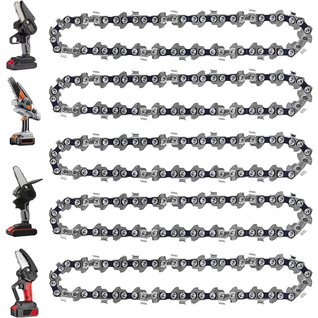 5 pieces of 4-inch mini chainsaw chains, suitable for Stihl GTA 26, replacement 4-inch chains for cordless electric portable mini chainsaws,